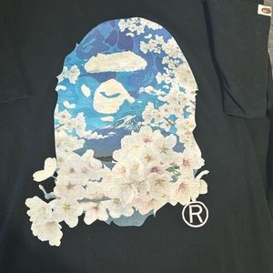 Athletic Bape Big Flower Ape Face & Back label as well
